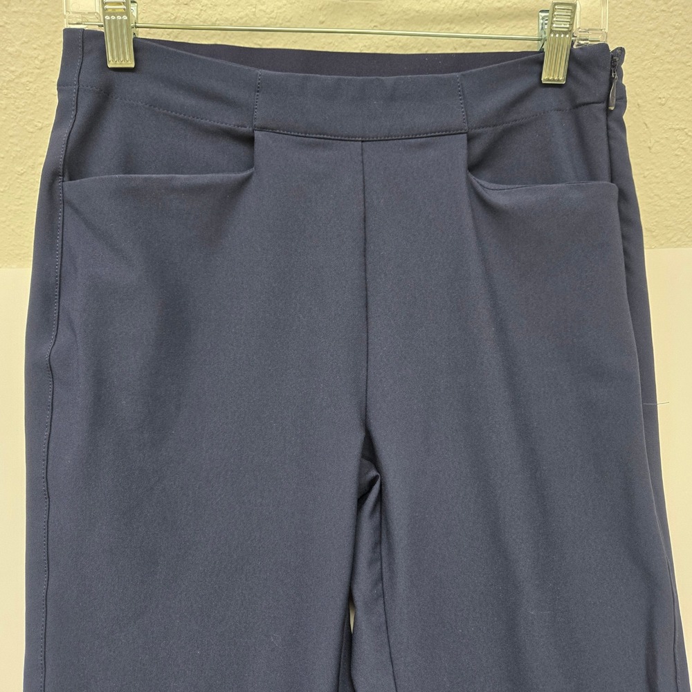 Dunning Women's Navy Blue Golf Pants Slim Straight Stretch Size S Preppy Active - Picture 3 of 12